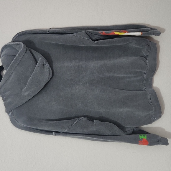 Graphic Hoodie with Colorful Love Design fits aprox M see measurments top flaws - Picture 3 of 10